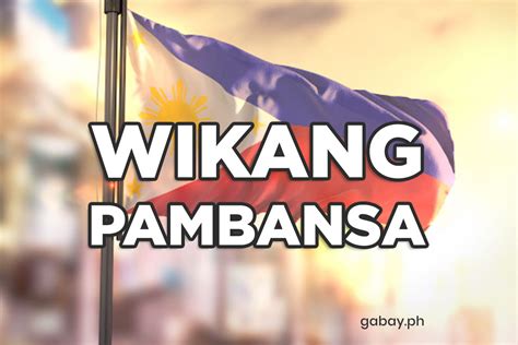 Wikang Pambansa .